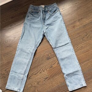 H&M Light wash slim straight leg denim jeans